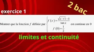 exercice 1 limite et continuit&eacute; 2 bac pc