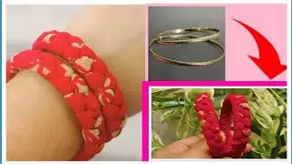 Beautiful Statement Braided Fabric Bracelet /Bangals Diy
