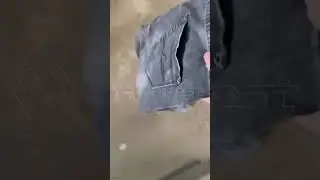 Small shredder machine shreds used clothes