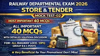 Railway Store, Tender & Contract Rules Explained | store | SOP | Works, Zonal, EPC & Cons. | AEE JE