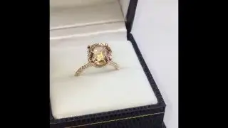 3.50 ct Morganite Ring in Rose Gold RS-122
