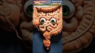 Constipation and Constipated Stool through the Large Intestine Animation |Stomach Al Art | 10