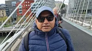 Exploring Zubi-Zuri bridge in bilbao #bilbao#travel #europe 