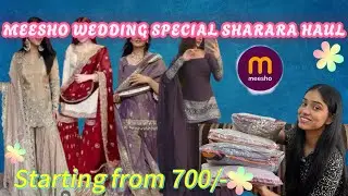 BEST SHARARA SET MEESHO HAUL | MEESHO DRESSES | POOJA KOKCHA 
