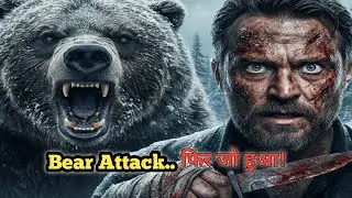 A Man vs Giant Brown Bear | Br*tal Survival Story Explained in Hindi 😱 | #bearattack  #survivalstory