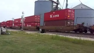 90's lashup!!! UP #9768 Leads an Intermodal through Cortland, IL