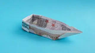 Origami BOOT Geldgeschenk GELD FALTEN | Geschenk für Kinder | Money BOAT | Tutorial by Euro Origami