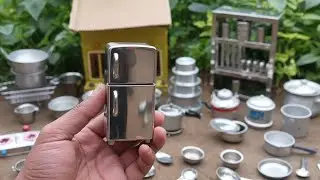 Miniature Steel Kitchen Set With Stand | Full Unboxing & Review | Miniature Housewife 