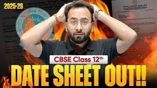 🔴 BIG UPDATE!! 🔴 CBSE Board Exam 2025-26 Tentative Date Sheet Released🔥 | Watch Full Video 🔥