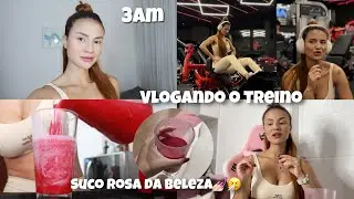 ROTINA DA MANH&Atilde; ACORDANDO AS 3:30AM | VLOG DO TREINO + SUCO ROSA DA BELEZA 💅🏻✨