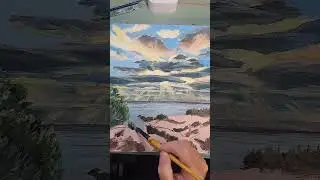 Sunset And Salt Bush Painting Time Lapse #art #australianart #painting #timelapseart #landscape