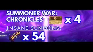 Summoners War: Chronicles - INSANE 54 Legendary and 4 Transcendence Scroll Summon Session!