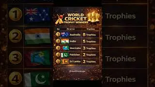 🏆World Cricket Trophy Winners Top 5 teams of all time@thodi knowledge #shorts#cricket#india#worldcup
