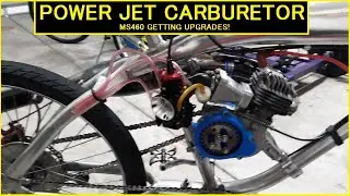 MS460 Motorized Bicycle Gets A power jet Carb And new G2 Reed Setup! Intake Tube Explained!