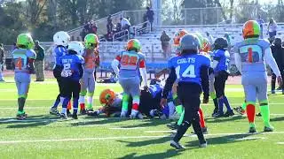 NEXT LEVEL DUCKS VS COLTS(8U)MYBCS FOOTBALL GAME HIGHLIGHTS