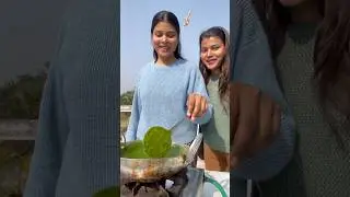 Palak panner for the first time 😍😇#palakpanner#panner #ytshorts #shortsvideo #trending #viral#yt