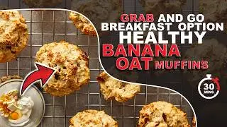 Recipe: Healthy Banana Oat Muffins, moist and great for grab and go breakfast