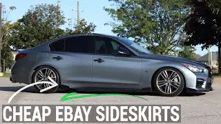 Installing EBAY sideskirts on Infiniti Q50