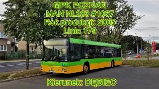 MPK Poznań - Linia 179, MAN NL283 #1067