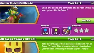 goblin Queen challenge attack easy 3 star||clash of clans||easy trick