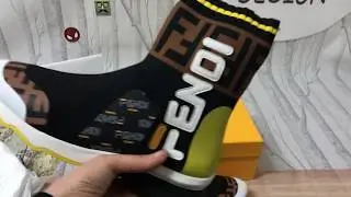 Fendi FF Print Sock Boot Sneakers Shoes HD Review