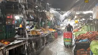 💖A rainstorm hits the farmers market|Very Hardworking People|Cartagena Colombia
