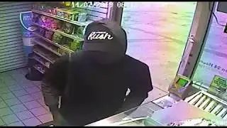 Serial Robber Captured on Surveillance Video