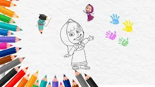 Masha Creates AMAZING Art With Drawing And Coloring | Kids Drawing
