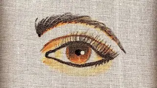 EASY and simple Fabric painting of eye👁️ ||#artackle #Shorts #youtubeshorts