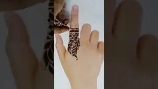 beautiful one finger mehndi design 11 by mk mehandi art #shorts