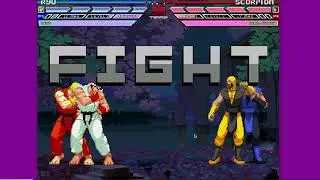 Karane MUGEN Battle #211: Ryu & Ken vs Scorpion & Subzero