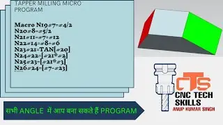 Macro tapper milling program, vmc macro program, tapper milling,