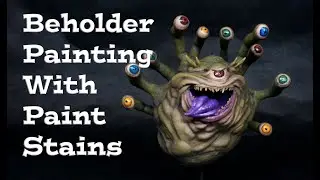 Painting a Googled Beholder with Paint Stains