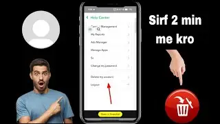 Snapchat account delete kaise kare || snapchat account parmanent delete #trendingvideo #shortsfeed 