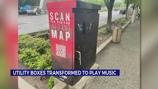 Utility boxes transformed to play music