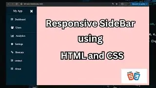 How to Create Responsive SideBar menu using html and css