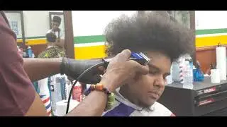 tutorial: afro shape up #barbershop #YouTubeTrending #fade
