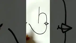 h letter with bird drawing #viral #drawing #art #how #shorts