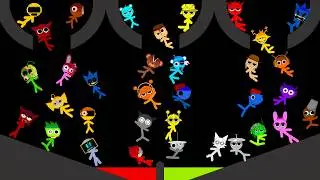 Sprunki Phase 2 vs Classic Steakman Marble Race Tournament In Algodoo &mdash; Who Will Win?