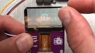 Transparent OLED Display, Drawing 3D Cube etech47 video 
