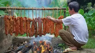 Traditional Smoked Pork Preparation Process | Country Life Food Vlog