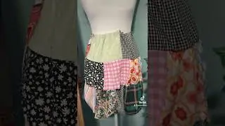 Making a scrap fabric skirt!  #sewing #diy