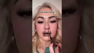 Easy spider lips! 🕷️ #makeup #makeuptutorial #halloween #halloweenmakeuplook