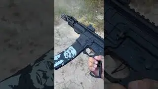 Donald trump Ar Micro 4.75 Running with a @maximdefense pdw stock