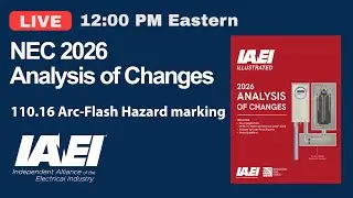 NEC 2026 110.16 Маркировка опасности возникновения электрической дуги