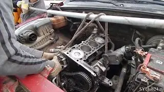 Установка двигателя во дворе SsangYong Actyon D20DT