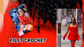 ✨ Bold in Red | Handmade Filet Crochet Fashion Showcase