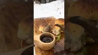 Full result 🔥Chicken Burger in Snow ❄️🔥 | Outdoor Cooking in Winter | Peaceful Nature Vibes