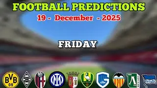 PREDICTIONS FOOTBALL TODAY 19 DECEMBER | CARABAO CUP | COPA DEL REY | GOLDEN PICKS PLUS