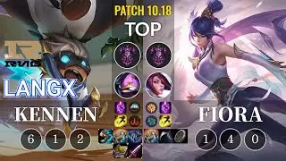RNG Langx Kennen vs Fiora Top - KR Patch 10.18